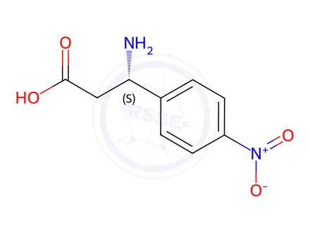 Chemical structure of (S)-3-Amino-3-(4-nitrophenyl)propionic Acid