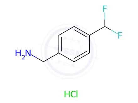 Chemical structure of [4-(Difluoromethyl)phenyl]methanamine;hydrochloride