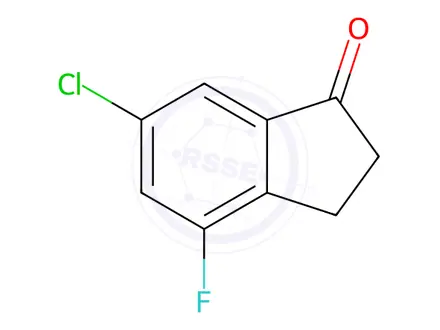 Chemical structure of 6-Chloro-4-fluoro-indan-1-one