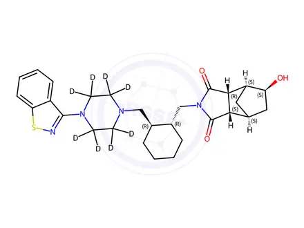 Chemical structure of Lurasidone Metabolite 14326-d8