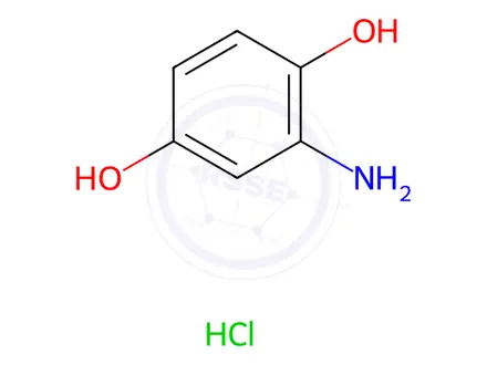 Chemical structure of 2-Aminobenzene-1,4-diol Hydrochloride