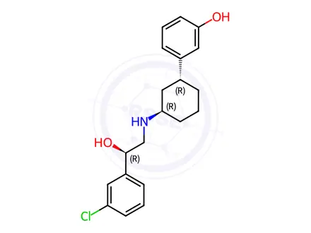 Chemical structure of 3-((1R,3R)-3-(((R)-2-(3-Chlorophenyl)-2-hydroxyethyl)amino)cyclohexyl)phenol