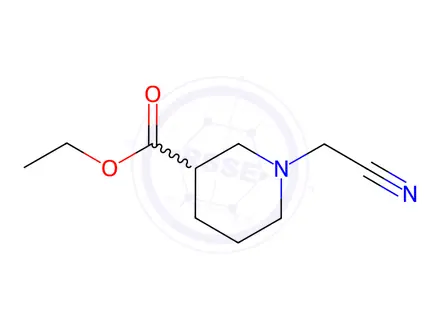 Chemical structure of Ethyl 1-(cyanomethyl)piperidine-3-carboxylate