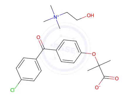 Chemical structure of Fenofibrate Impurity 2 Choline (Fenofibrate EP Impurity B Choline)