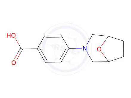 Chemical structure of 4-{8-Oxa-3-azabicyclo[3.2.1]octan-3-yl}benzoic Acid
