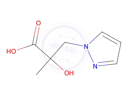 Chemical structure of 2-Hydroxy-2-methyl-3-(1H-pyrazol-1-yl)propanoic acid