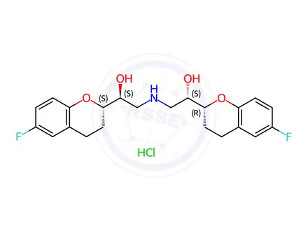 Chemical structure of Nebivolol Impurity 24(Hydrochloride)
