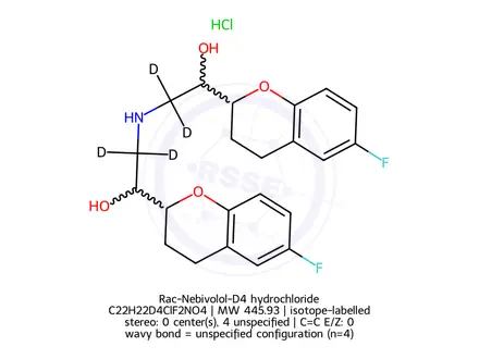 Chemical structure of Rac-Nebivolol-D4 hydrochloride