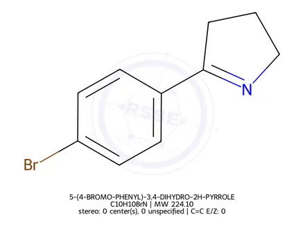 Chemical structure of 5-(4-BROMO-PHENYL)-3,4-DIHYDRO-2H-PYRROLE
