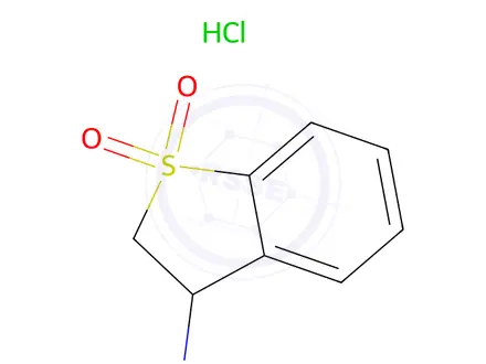 Chemical structure of 3-amino-2,3-dihydro-1$l^{6}-benzothiophene-1,1-dione hydrochloride
