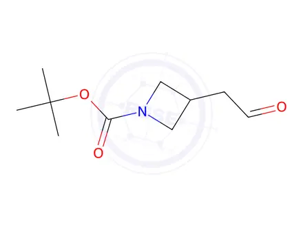Chemical structure of tert-butyl 3-(2-oxoethyl)azetidine-1-carboxylate