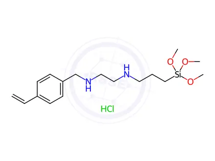 Chemical structure of 3-(N-STYRYLMETHYL-2-AMINOETHYLAMINO)PROPYLTRIMETHOXYSILANE HYDROCHLORIDE