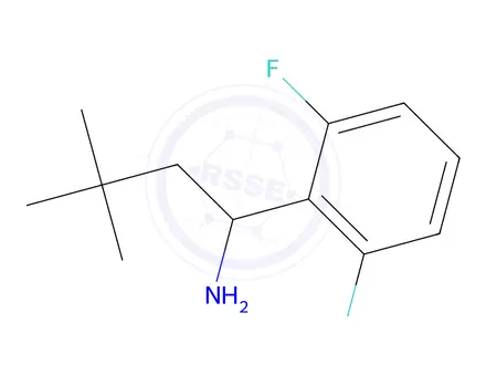 Chemical structure of 1-(2,6-Difluorophenyl)-3,3-dimethylbutan-1-amine