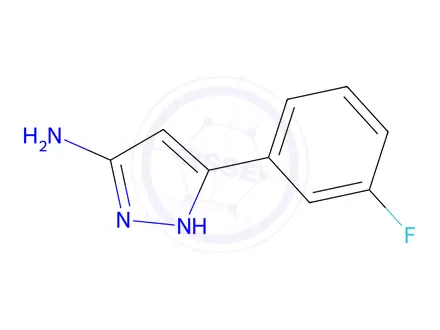 Chemical structure of 3-(3-Fluorophenyl)-1H-pyrazol-5-amine