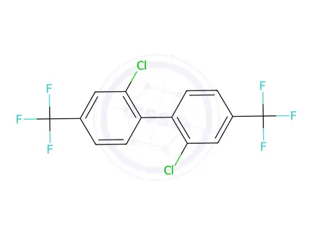 Chemical structure of 5,5'-Bis-Trifluoromethyl-2,2'-Dichlorobiphenyl