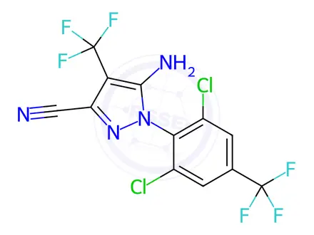 Chemical structure of Fipronil Impurity 1 (Fipronil desulfinyl)