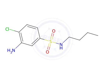 Chemical structure of 3-Amino-N-butyl-4-chlorobenzenesulfonamide
