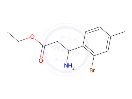 Chemical structure of Ethyl 3-Amino-3-(2-bromo-4-methylphenyl)propanoate