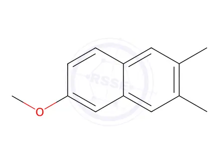 Chemical structure of Naphthalene, 6-methoxy-2,3-dimethyl-(8CI,9CI)