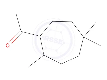 Chemical structure of 1-(2,5,5-trimethylcycloheptyl)ethan-1-one