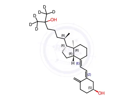 Chemical structure of 25-Hydroxyvitamin D3-[D6]