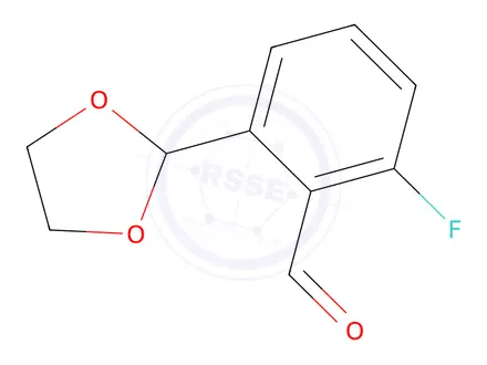 Chemical structure of 2-(1,3-Dioxolan-2-yl)-6-fluorobenzaldehyde