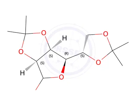 Chemical structure of 2,3:5,6-Bis-O-(1-methylethylidene)-L-gulofuranose