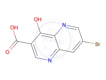 Chemical structure of 7-Bromo-4-hydroxy-1,5-naphthyridine-3-carboxylic acid