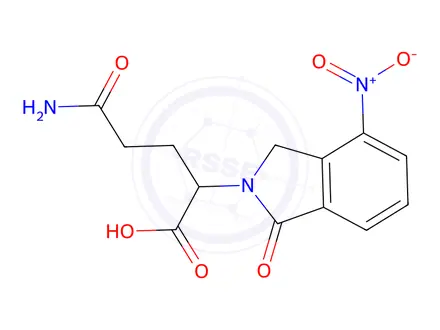 Chemical structure of (S)-5-Amino-2-(4-nitro-1-oxoisoindolin-2-yl)-5-oxopentanoic Acid