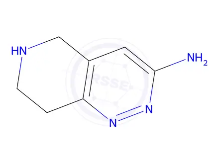 Chemical structure of 5H,6H,7H,8H-pyrido[4,3-c]pyridazin-3-amine