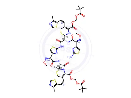 Chemical structure of Cefditoren ring opening Dimer