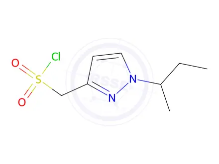 Chemical structure of (1-(Sec-butyl)-1h-pyrazol-3-yl)methanesulfonyl chloride