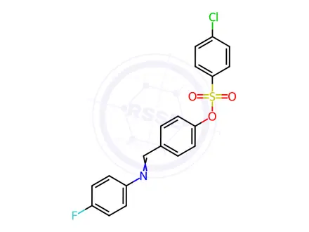 Chemical structure of 4-[(1Z)-[(4-Fluorophenyl)imino]methyl]phenyl 4-chlorobenzene-1-sulfonate