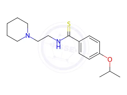 Chemical structure of p-Isopropoxy-N-(2-piperidinoethyl)thiobenzamide