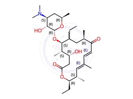 Chemical structure of 12,12-O-Seco-13-deoxy-12,13-didehydro-20-deoxo-4'-deoxycirramycin A1