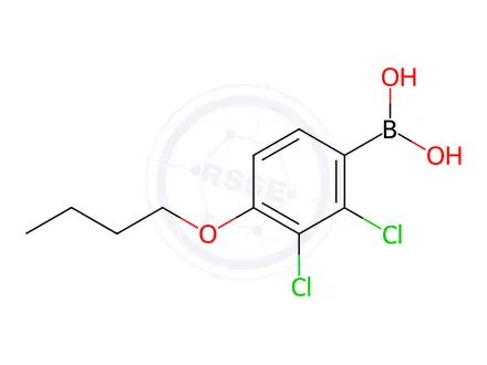 Chemical structure of 4-Butoxy-2,3-dichlorophenylboronic acid