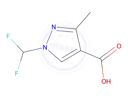 Chemical structure of 1-(difluoromethyl)-3-methyl-1h-pyraZole-4-carboxylic acid