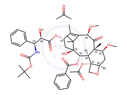 Chemical structure of Cabazitaxel Acetone