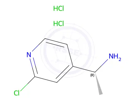 Chemical structure of (R)-1-(2-Chloropyridin-4-yl)ethan-1-amine dihydrochloride