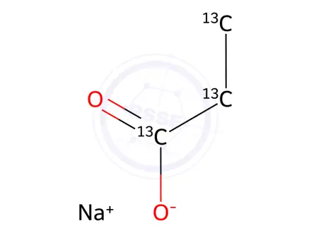 Chemical structure of Sodium Propionate-13C3