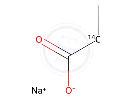 Chemical structure of PROPIONIC ACID SODIUM SALT, [2-14C]