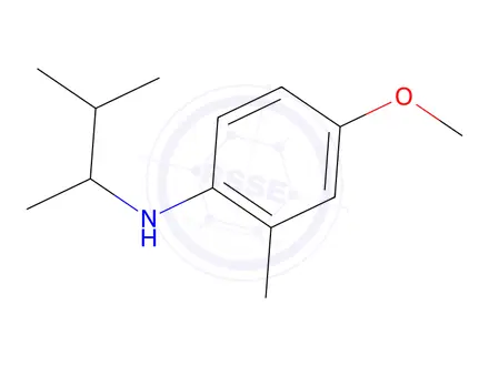 Chemical structure of 4-Methoxy-2-methyl-N-(3-methylbutan-2-yl)aniline