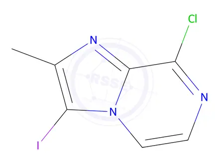 Chemical structure of 8-Chloro-3-iodo-2-methylimidazo[1,2-a]pyrazine