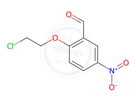 Chemical structure of 2-(2-chloroethoxy)-5-nitrobenzaldehyde