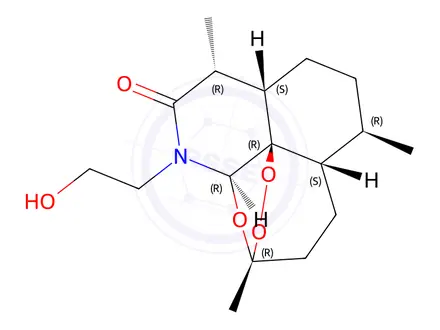 Chemical structure of N-(2-Hydroxyethyl)-11-azaartemisinin, >98%
