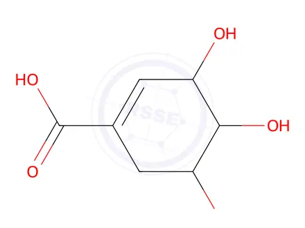 Chemical structure of 3,4,5-Trihydroxy-1-cyclohexene-1-carboxylic acid