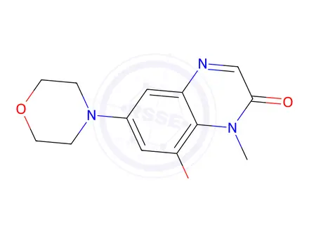 Chemical structure of 8-Hydroxy-1-methyl-6-morpholinoquinoxalin-2(1H)-one