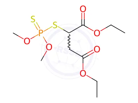 Chemical structure of Malathion