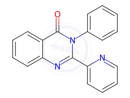 Chemical structure of 3-Phenyl-2-(2-pyridyl)quinazolin-4(3H)-one
