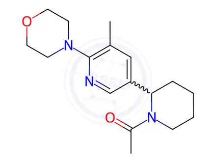 Chemical structure of 1-(2-(5-Methyl-6-morpholinopyridin-3-yl)piperidin-1-yl)ethanone